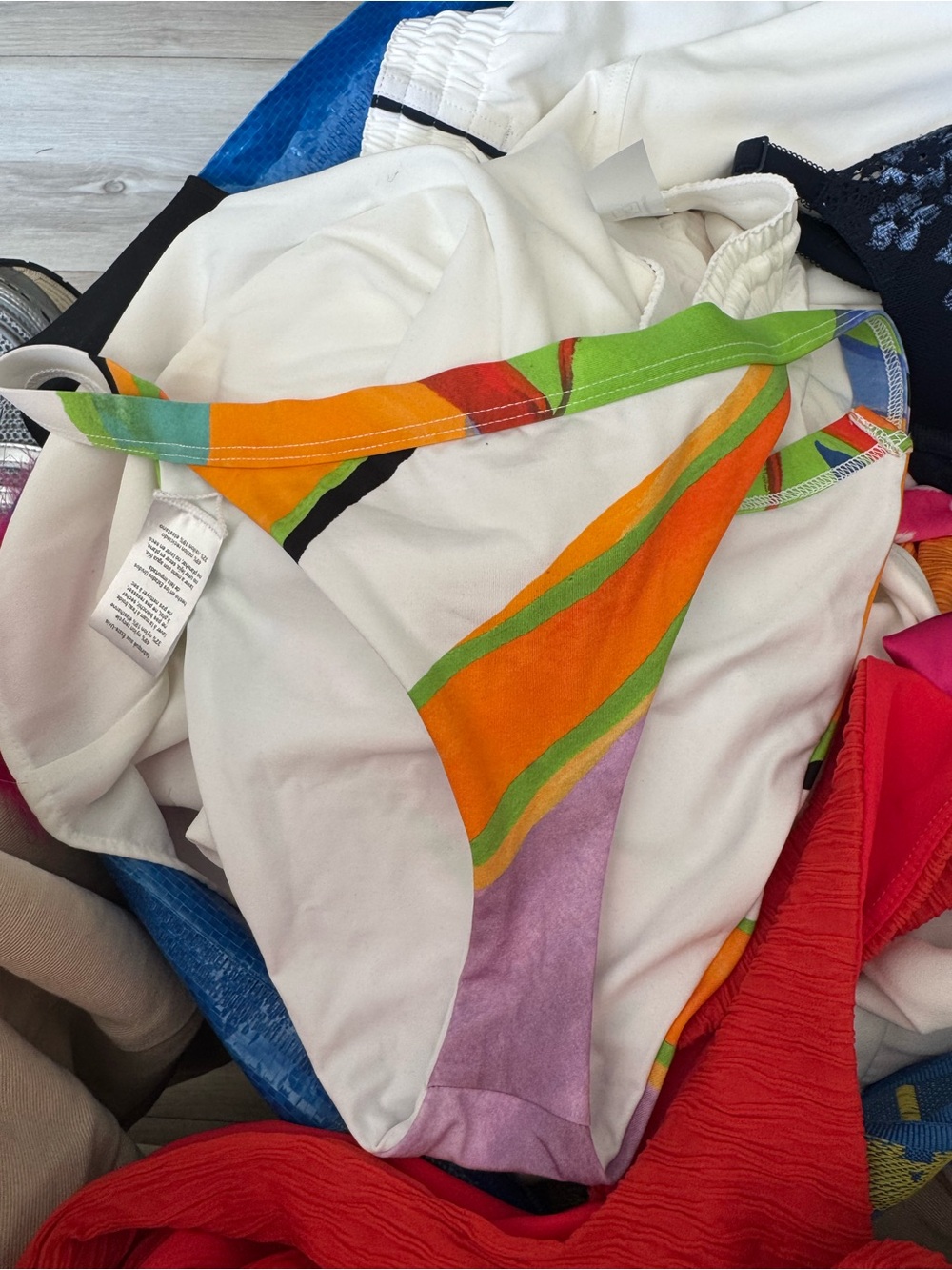 Colorful Abstract Print Bikini Bottom - Multicolor - Picture 2 of 4